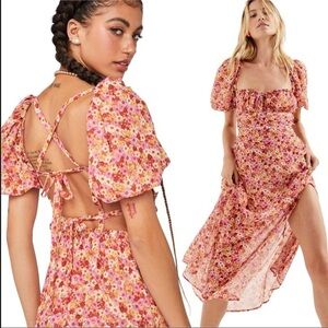 NEW For Love and Lemons Felicia Midi Dress Size XS